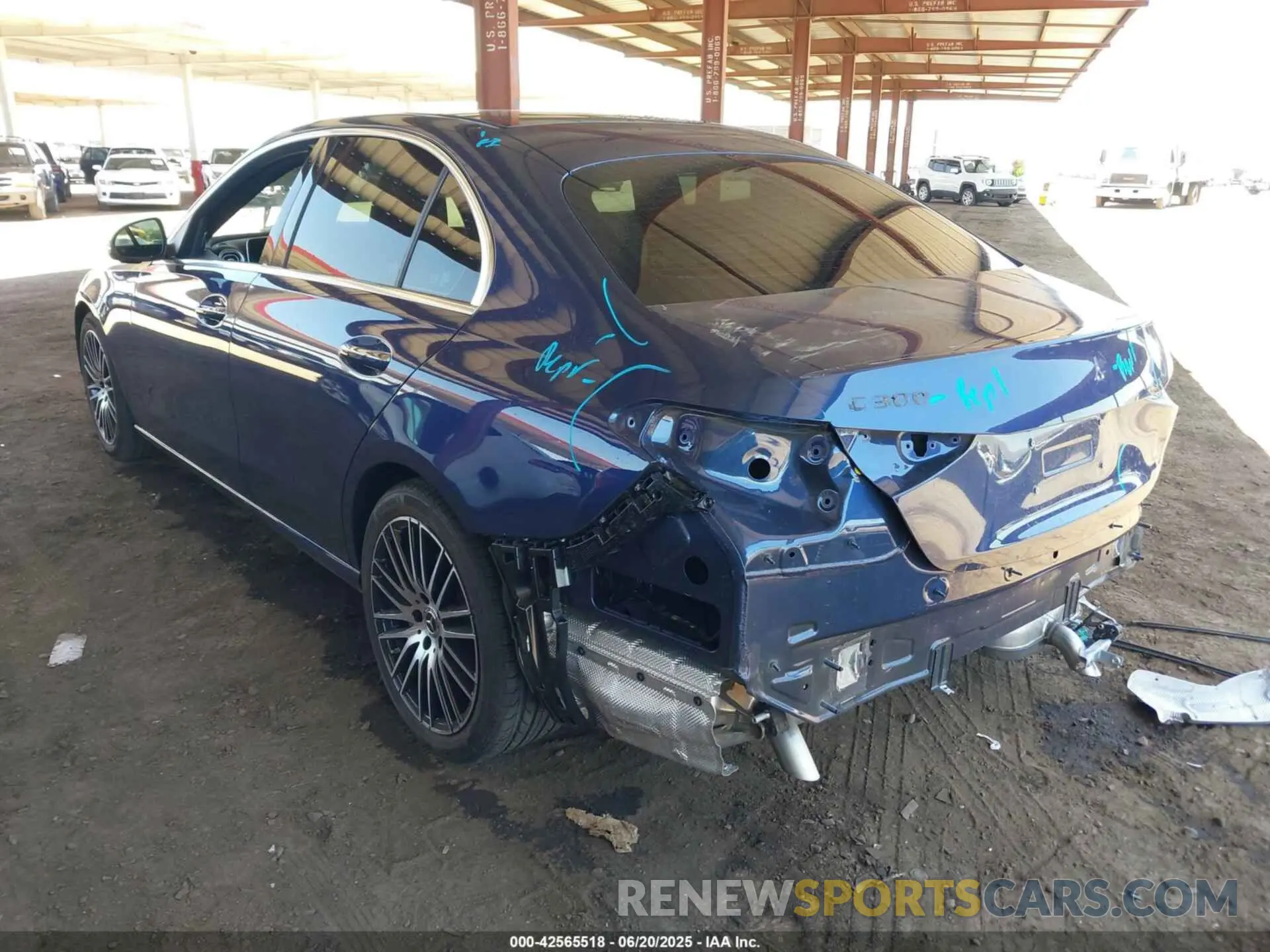 3 fotografías del automóvil dañado W1KAF4GB3SR257529 MERCEDES-BENZ C 300 2025