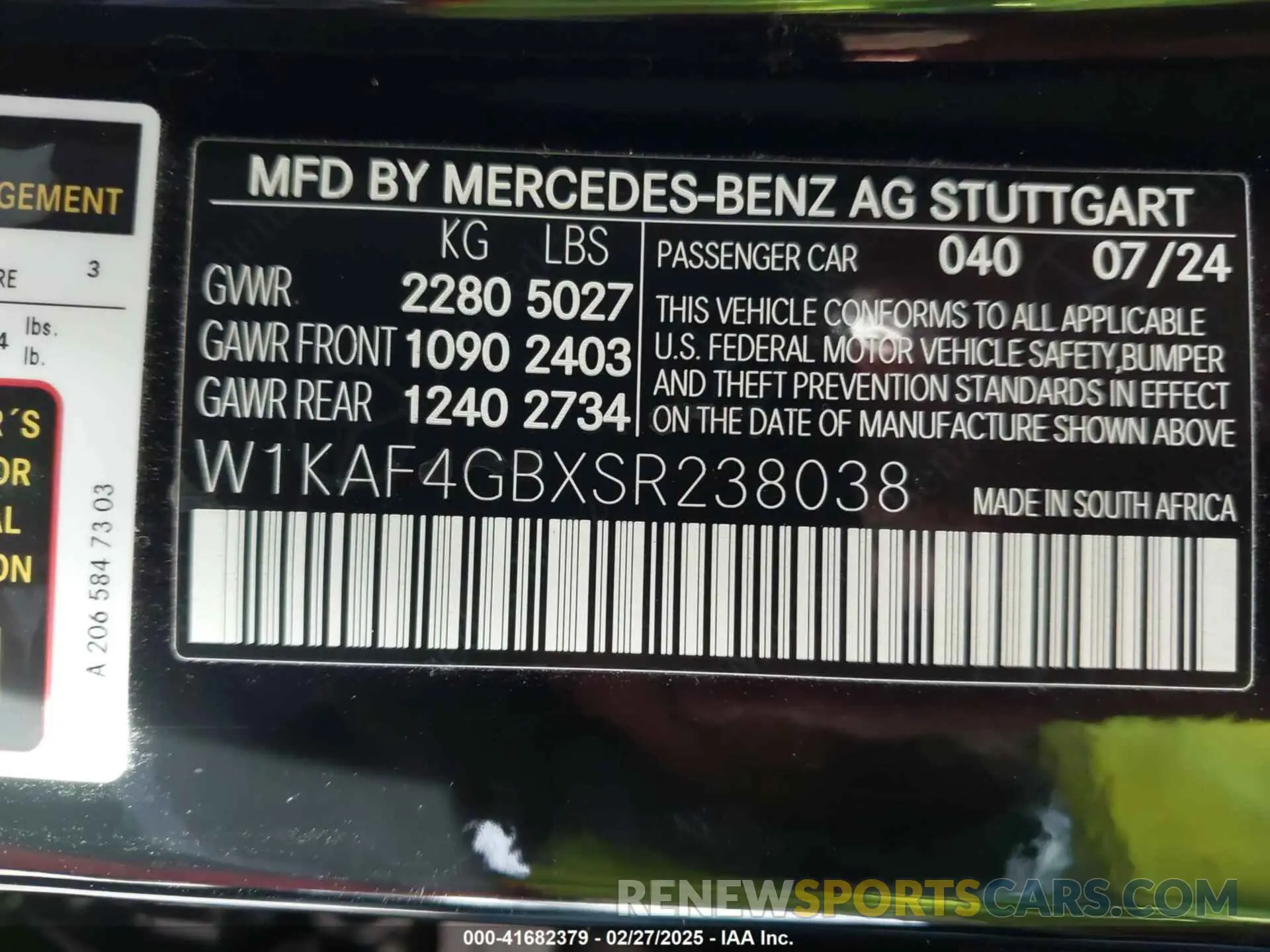 9 fotografías del automóvil dañado W1KAF4GBXSR238038 MERCEDES-BENZ C 300 2025