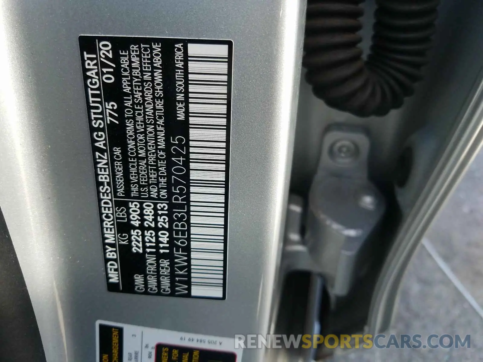 10 fotografías del automóvil dañado W1KWF6EB3LR570425 MERCEDES-BENZ C 43 AMG 2020
