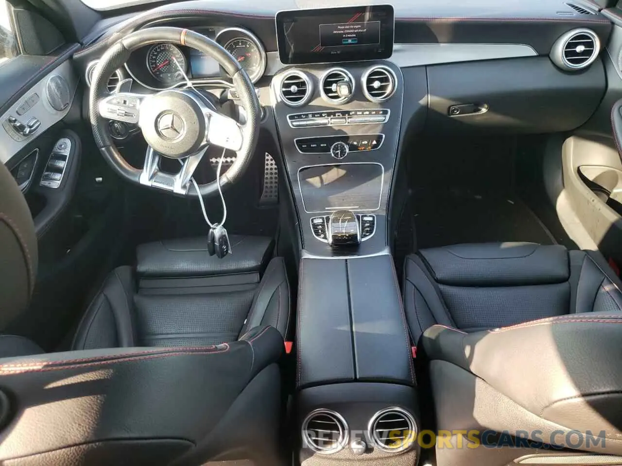 8 fotografías del automóvil dañado 55SWF6EB0KU284304 MERCEDES-BENZ C-CLASS 2019
