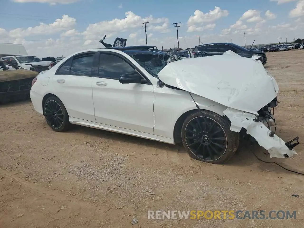4 fotografías del automóvil dañado 55SWF6EB4KU303646 MERCEDES-BENZ C-CLASS 2019