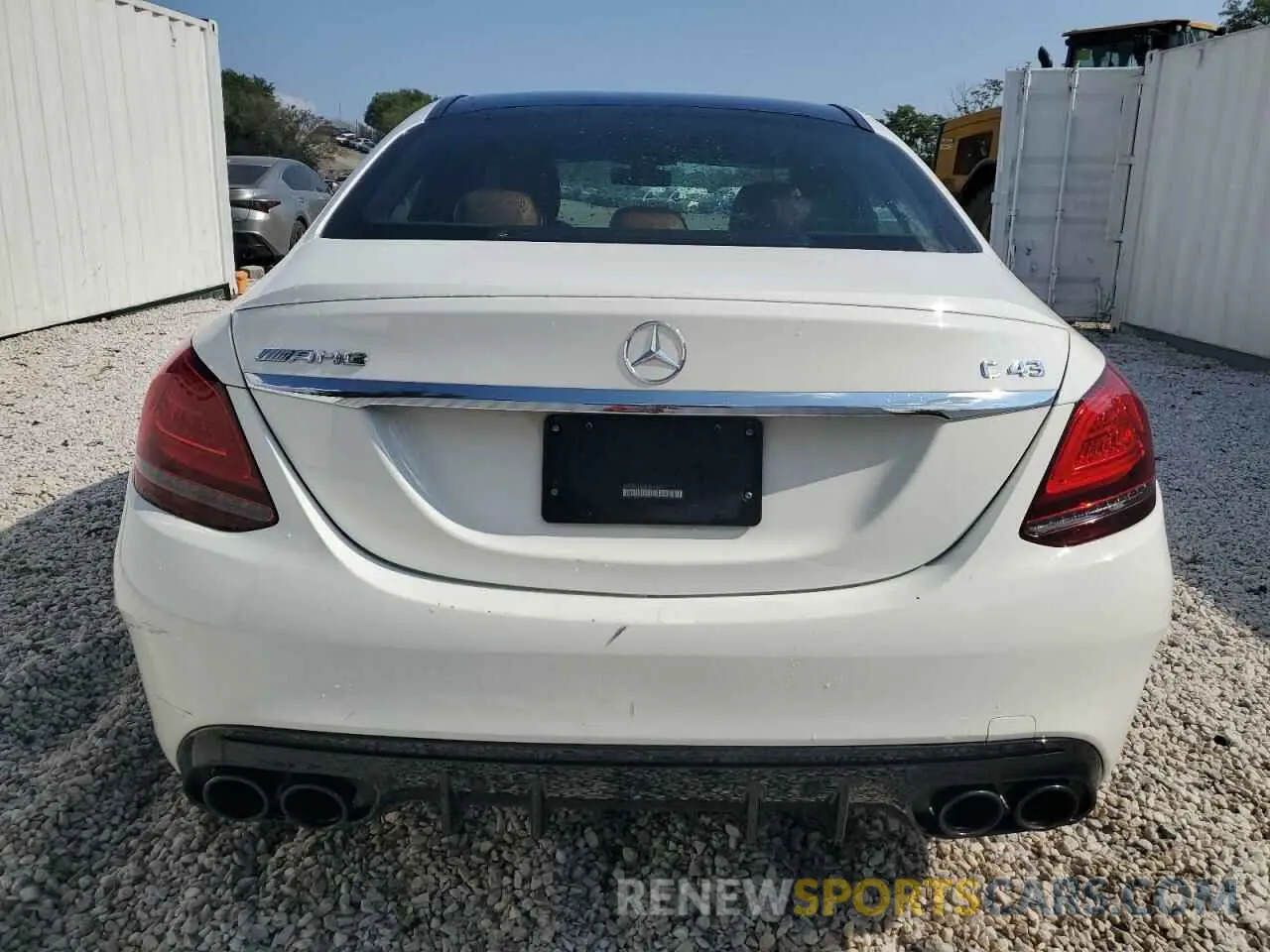 6 fotografías del automóvil dañado 55SWF6EB8KU307442 MERCEDES-BENZ C-CLASS 2019
