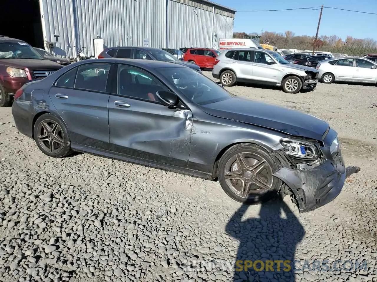 4 fotografías del automóvil dañado 55SWF6EB9KU287413 MERCEDES-BENZ C-CLASS 2019