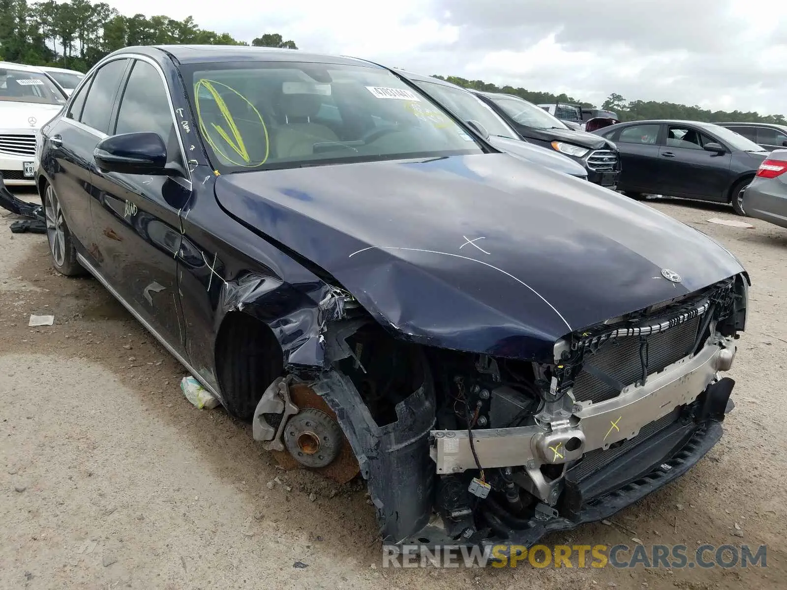 1 fotografías del automóvil dañado 55SWF8DB2KU288920 MERCEDES-BENZ C-CLASS 2019