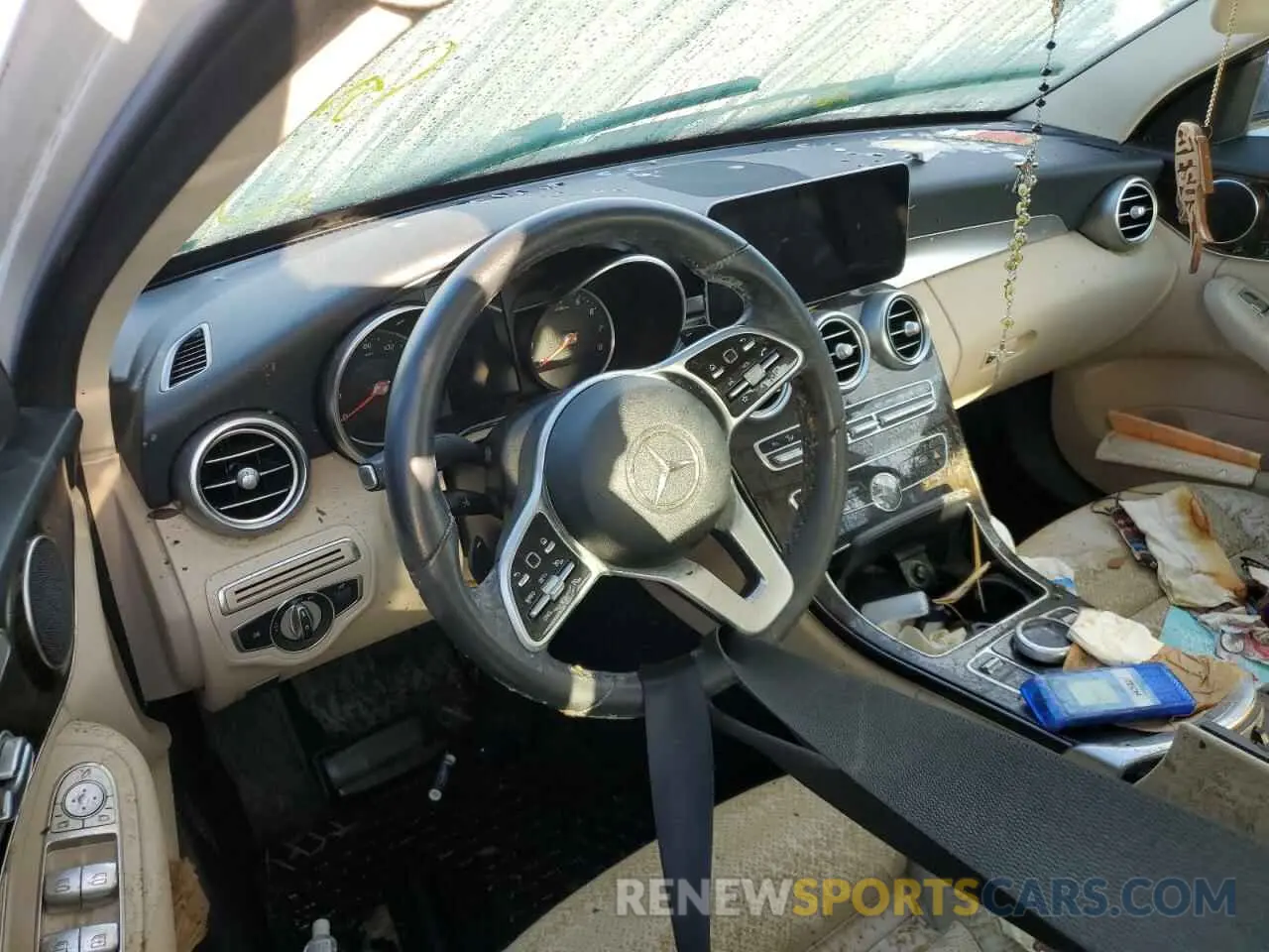 8 fotografías del automóvil dañado 55SWF8DB2KU294331 MERCEDES-BENZ C-CLASS 2019