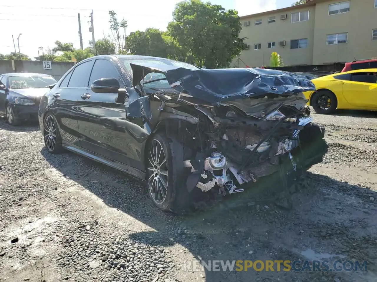1 fotografías del automóvil dañado 55SWF8DB2KU304131 MERCEDES-BENZ C-CLASS 2019