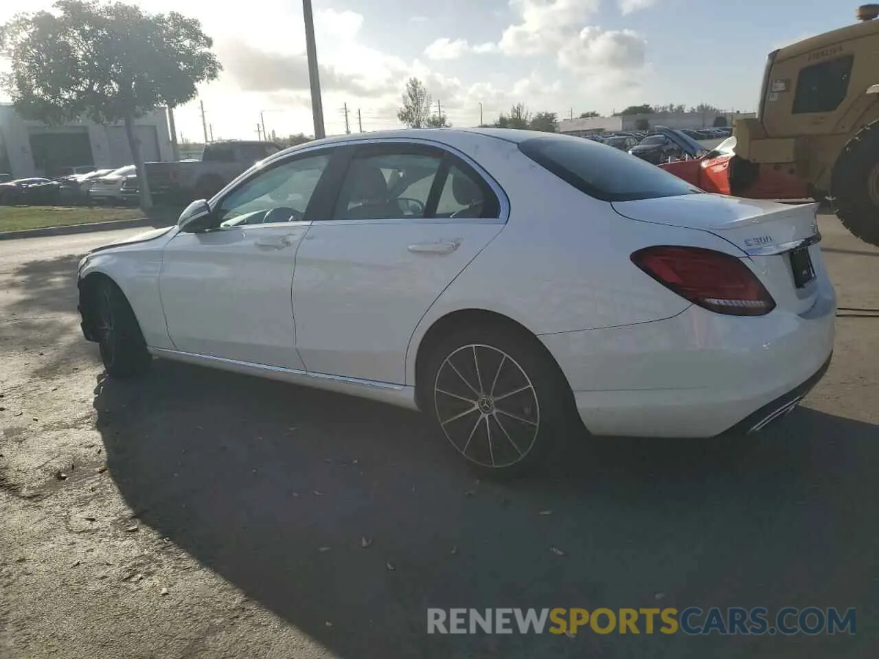 2 fotografías del automóvil dañado 55SWF8DB2KU307367 MERCEDES-BENZ C-CLASS 2019