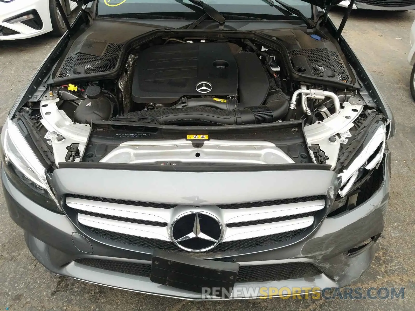 7 fotografías del automóvil dañado 55SWF8DB2KU312391 MERCEDES-BENZ C CLASS 2019