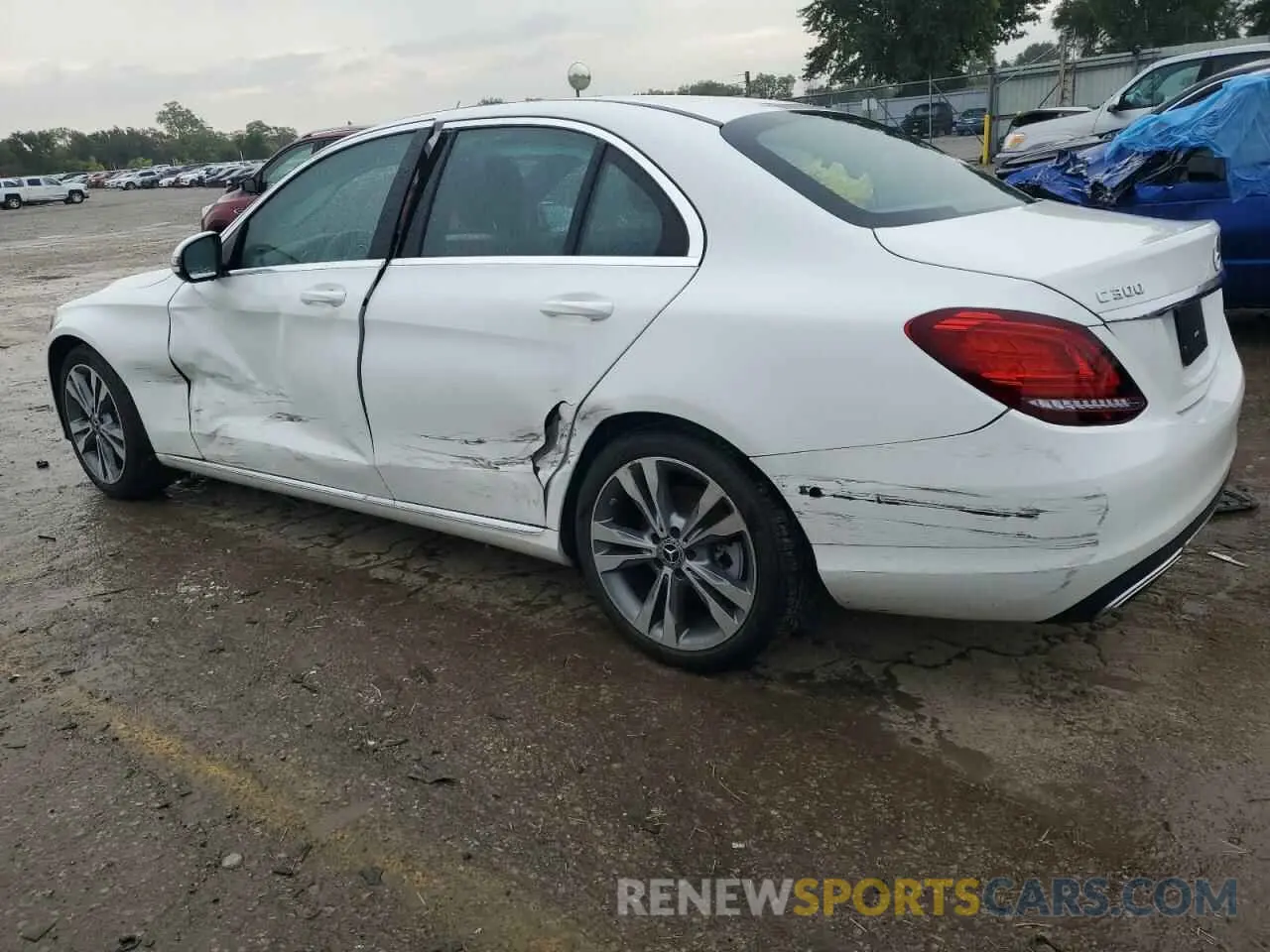 2 fotografías del automóvil dañado 55SWF8DB3KU294029 MERCEDES-BENZ C-CLASS 2019