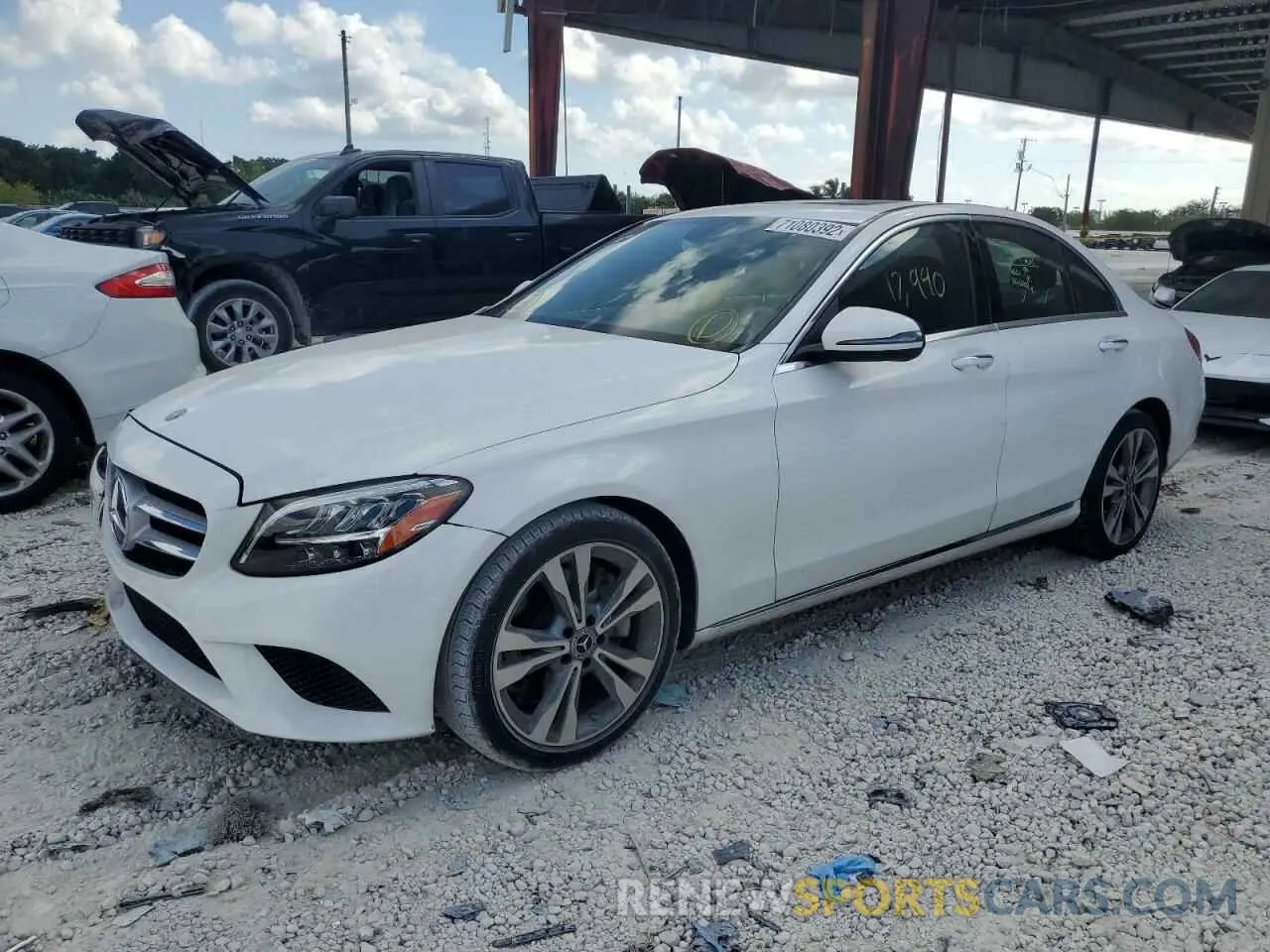 1 fotografías del automóvil dañado 55SWF8DB4KU311338 MERCEDES-BENZ C-CLASS 2019