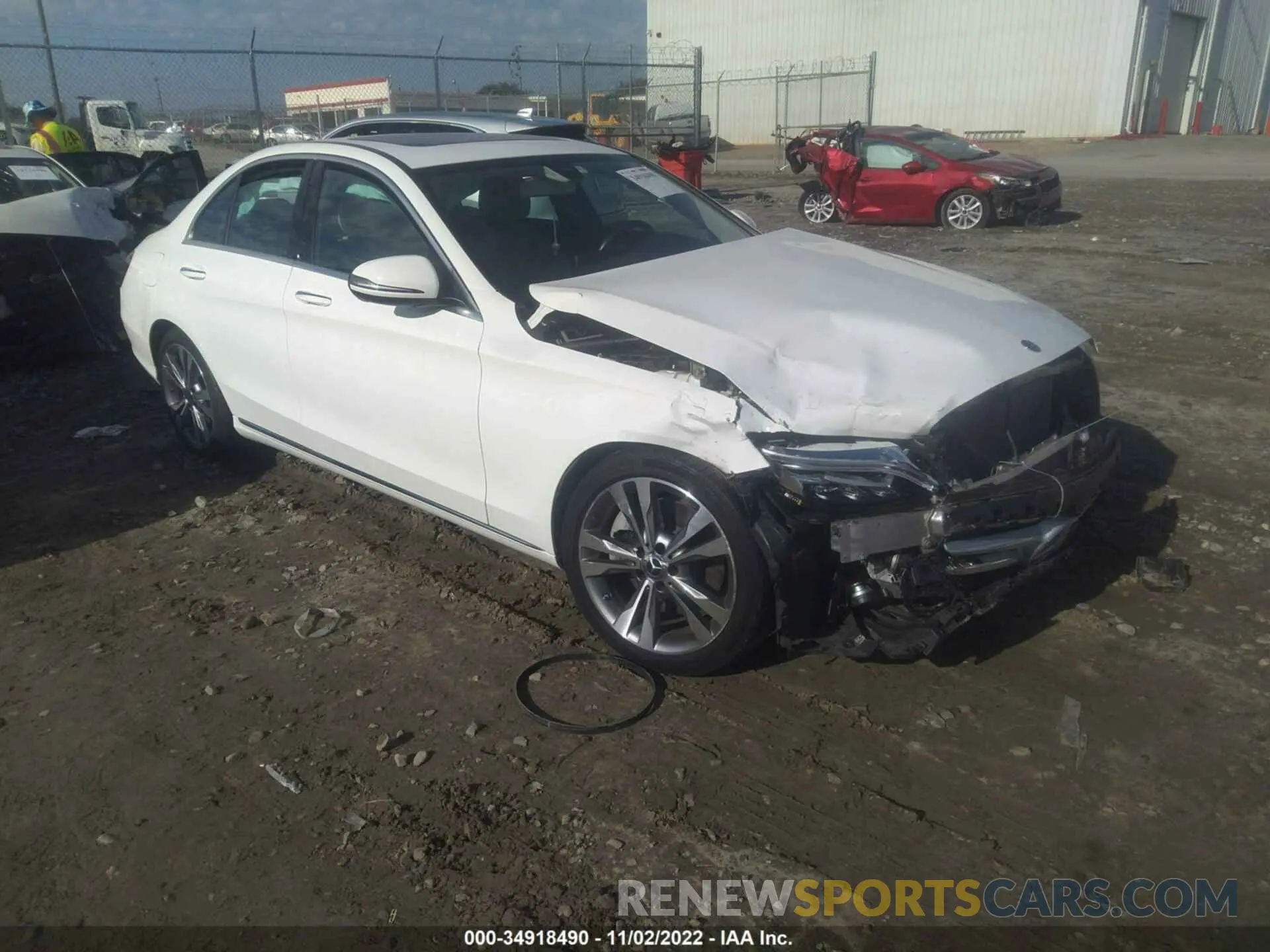 1 fotografías del automóvil dañado 55SWF8DB5KU295229 MERCEDES-BENZ C-CLASS 2019