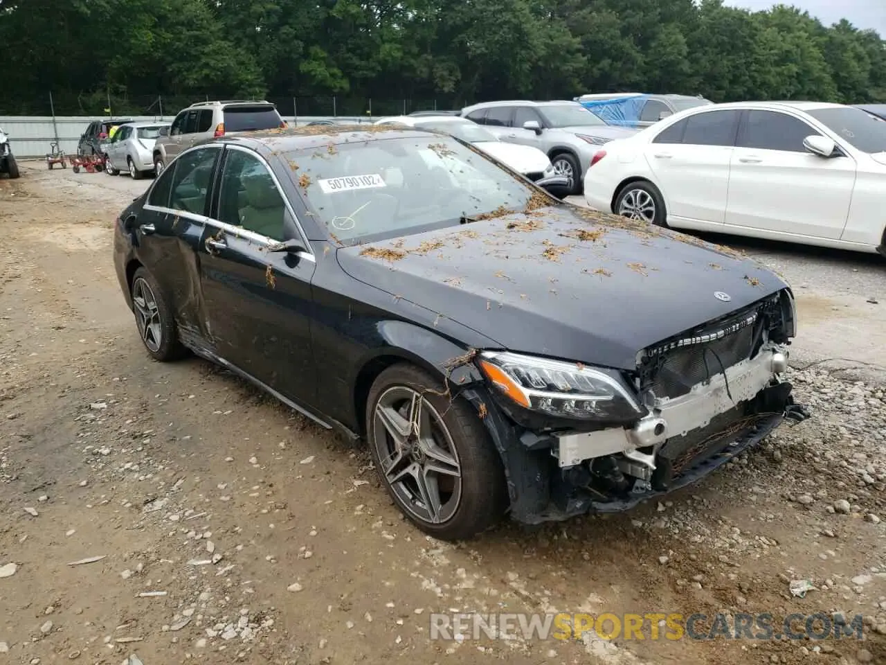 1 fotografías del automóvil dañado 55SWF8DB5KU305337 MERCEDES-BENZ C-CLASS 2019