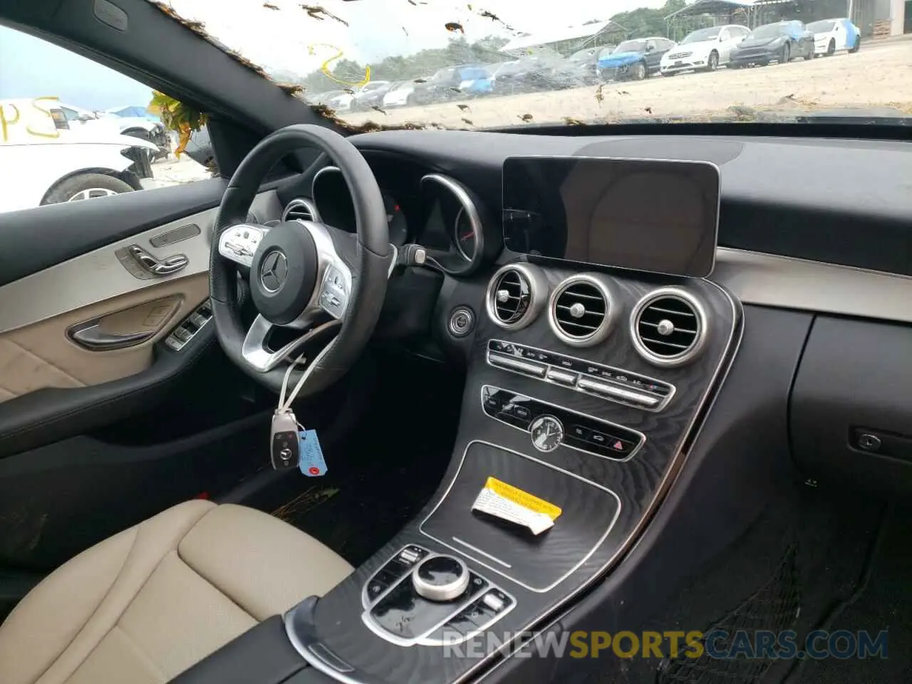 9 fotografías del automóvil dañado 55SWF8DB5KU305337 MERCEDES-BENZ C-CLASS 2019