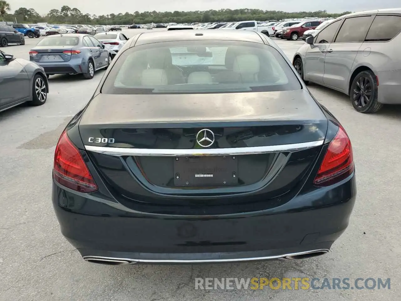 6 fotografías del automóvil dañado 55SWF8DB5KU313177 MERCEDES-BENZ C-CLASS 2019