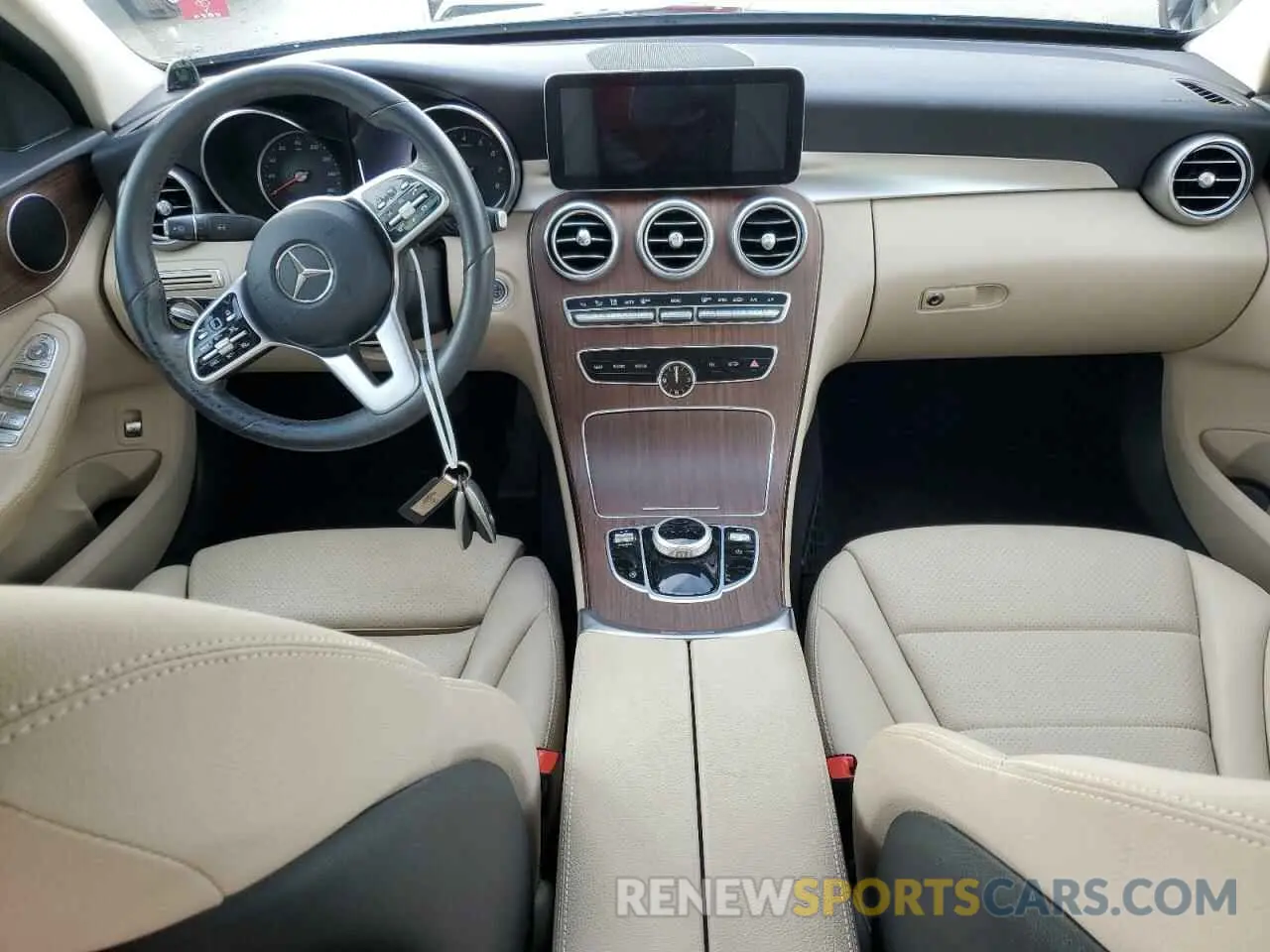 8 fotografías del automóvil dañado 55SWF8DB5KU313177 MERCEDES-BENZ C-CLASS 2019
