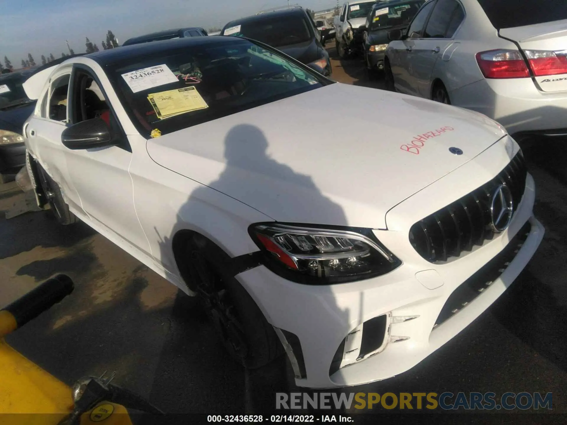 1 fotografías del automóvil dañado 55SWF8DB6KU298480 MERCEDES-BENZ C-CLASS 2019