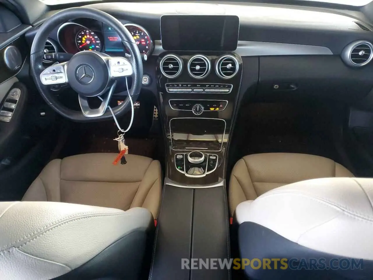 8 fotografías del automóvil dañado 55SWF8DB7KU296284 MERCEDES-BENZ C-CLASS 2019