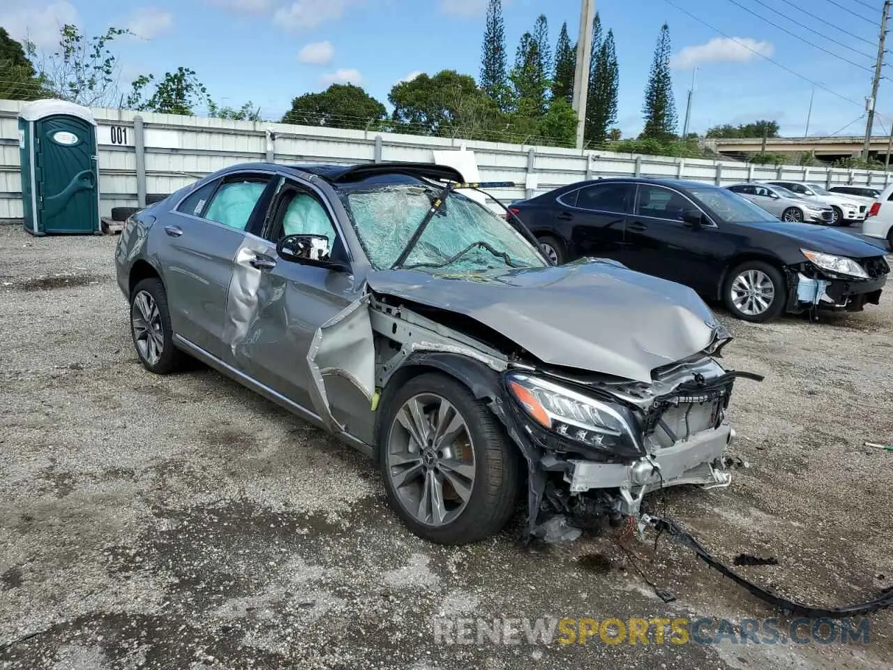 1 fotografías del automóvil dañado 55SWF8DB7KU301564 MERCEDES-BENZ C-CLASS 2019