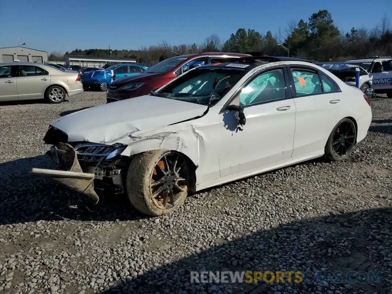 1 fotografías del automóvil dañado 55SWF8DB8KU306868 MERCEDES-BENZ C-CLASS 2019
