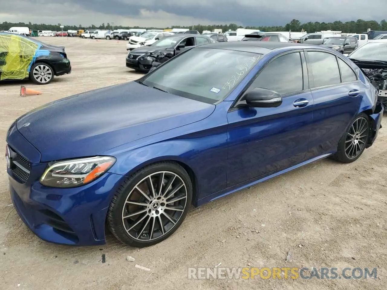 1 fotografías del automóvil dañado 55SWF8DB8KU317563 MERCEDES-BENZ C-CLASS 2019