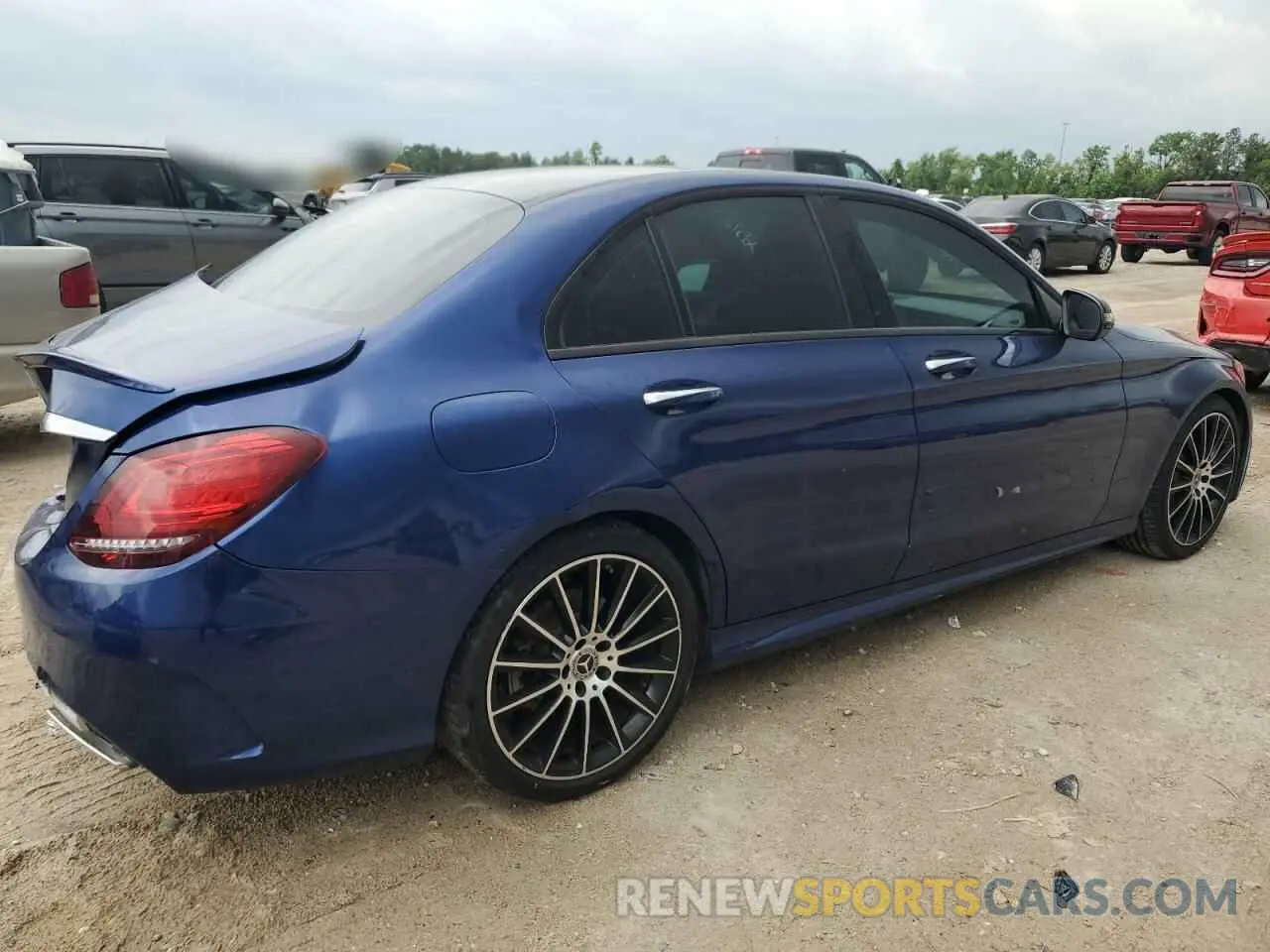 3 fotografías del automóvil dañado 55SWF8DB8KU317563 MERCEDES-BENZ C-CLASS 2019