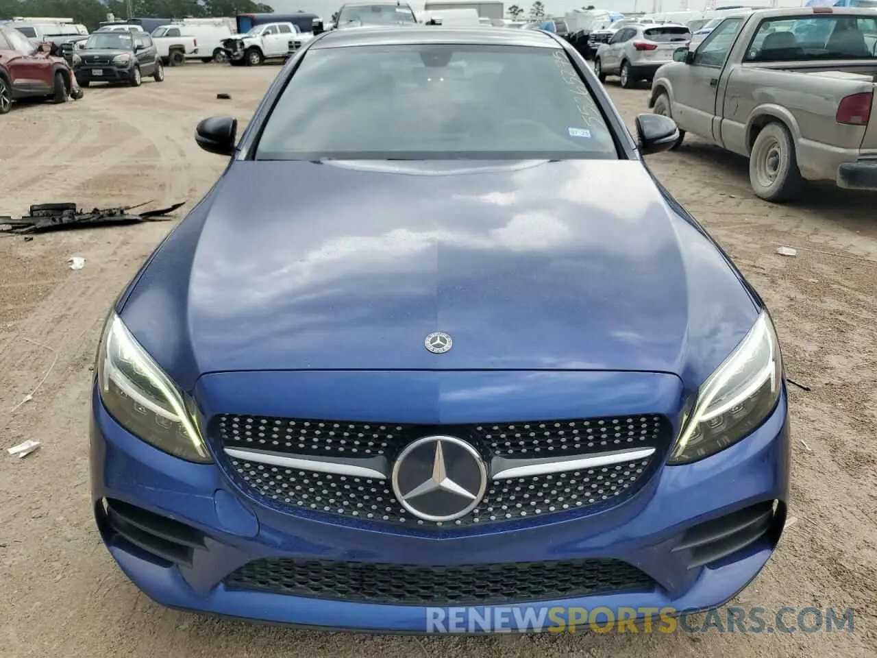 5 fotografías del automóvil dañado 55SWF8DB8KU317563 MERCEDES-BENZ C-CLASS 2019