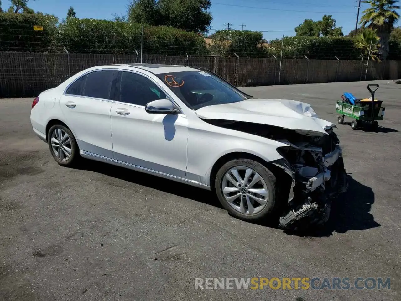 4 fotografías del automóvil dañado 55SWF8DB8KU317739 MERCEDES-BENZ C-CLASS 2019