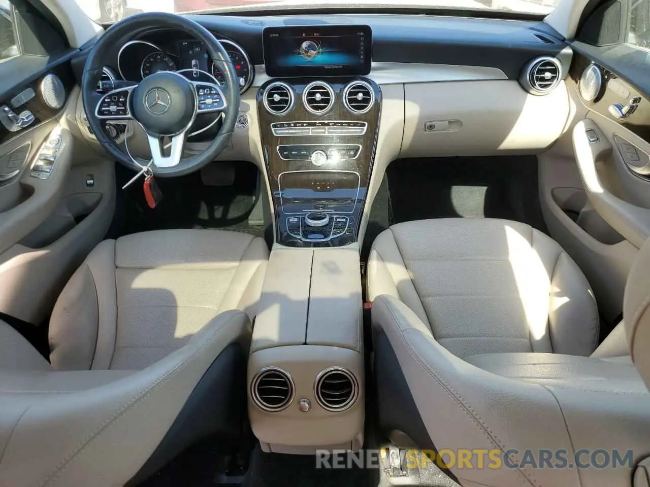 8 fotografías del automóvil dañado 55SWF8DB9KU287683 MERCEDES-BENZ C-CLASS 2019