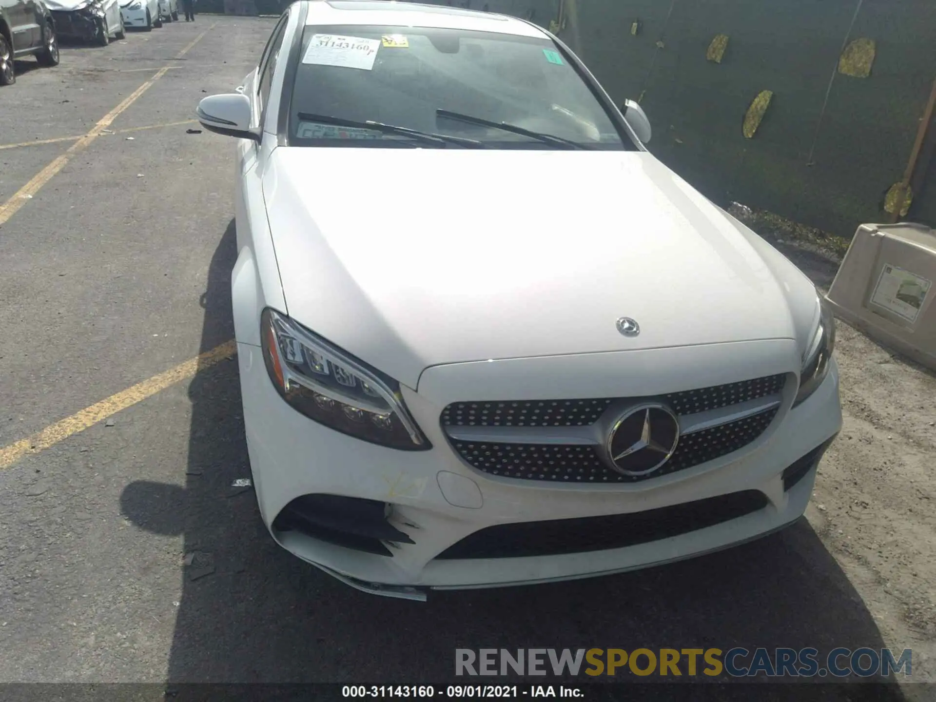 6 fotografías del automóvil dañado 55SWF8DB9KU321380 MERCEDES-BENZ C-CLASS 2019
