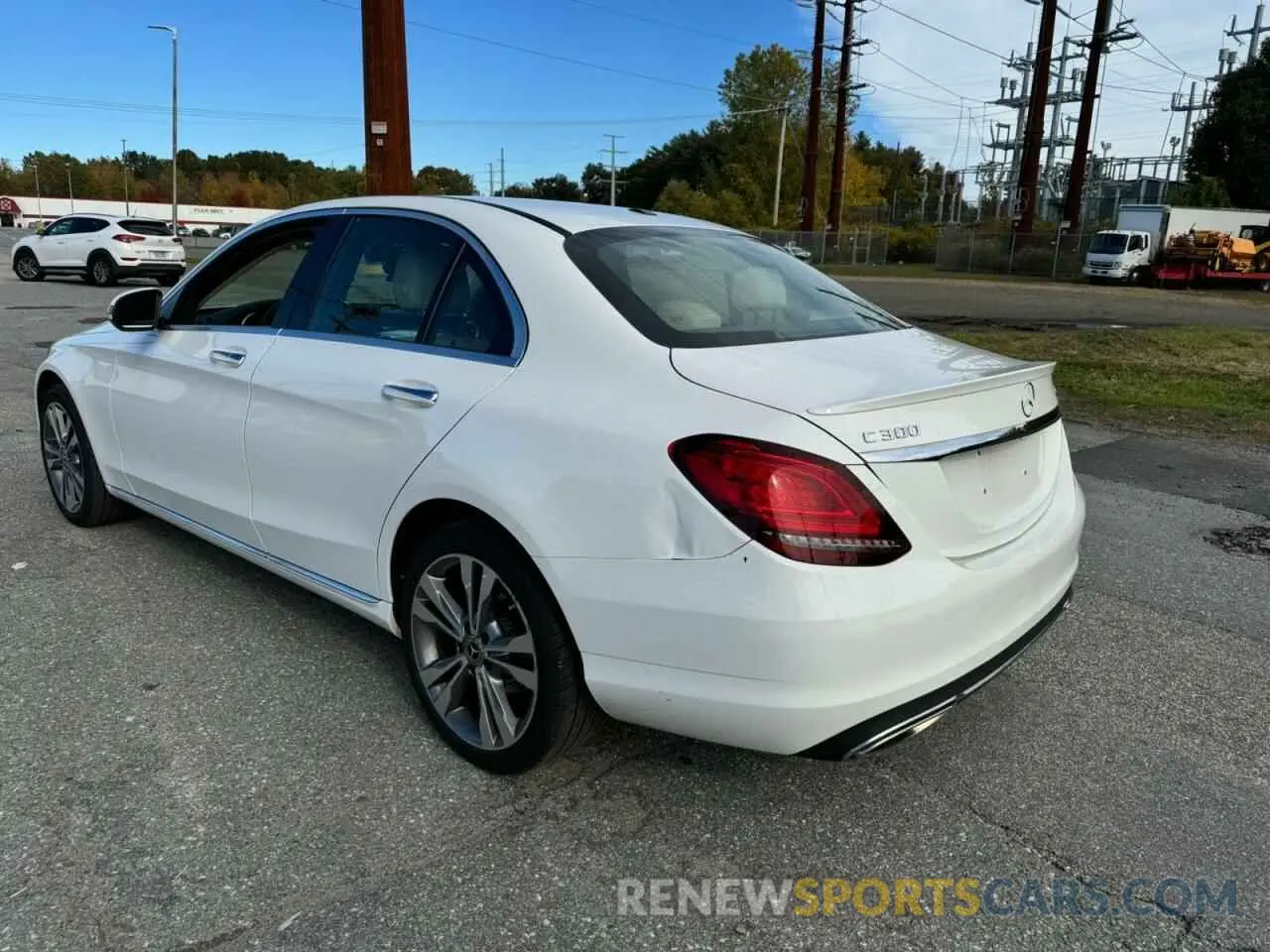 3 fotografías del automóvil dañado 55SWF8EB0KU291068 MERCEDES-BENZ C-CLASS 2019