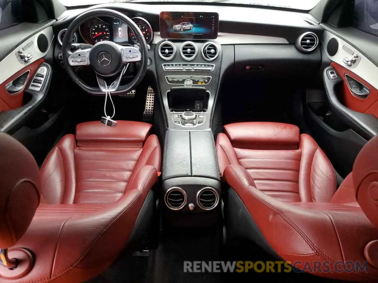 8 fotografías del automóvil dañado 55SWF8EB0KU321797 MERCEDES-BENZ C-CLASS 2019