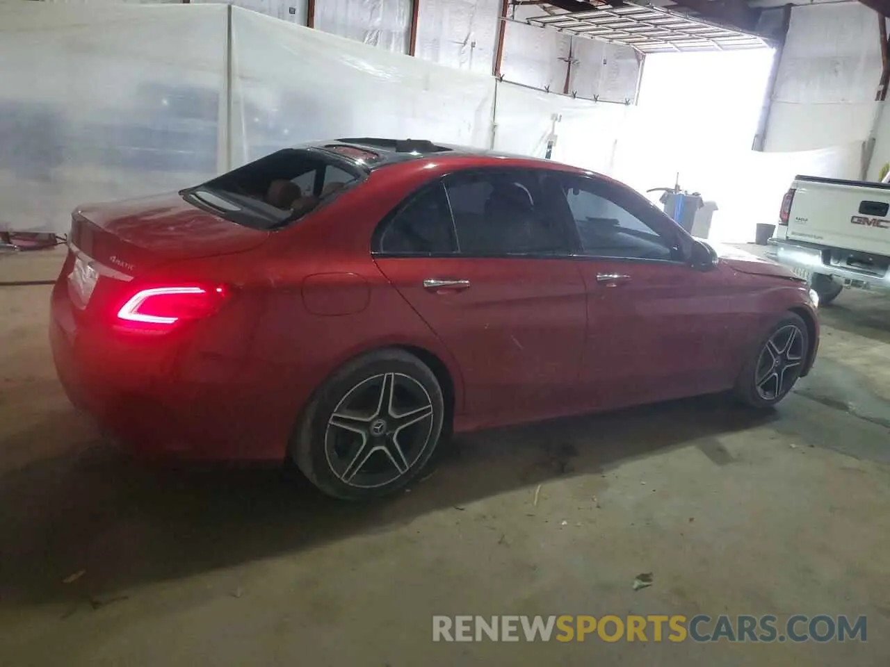 3 fotografías del automóvil dañado 55SWF8EB1KU299857 MERCEDES-BENZ C-CLASS 2019