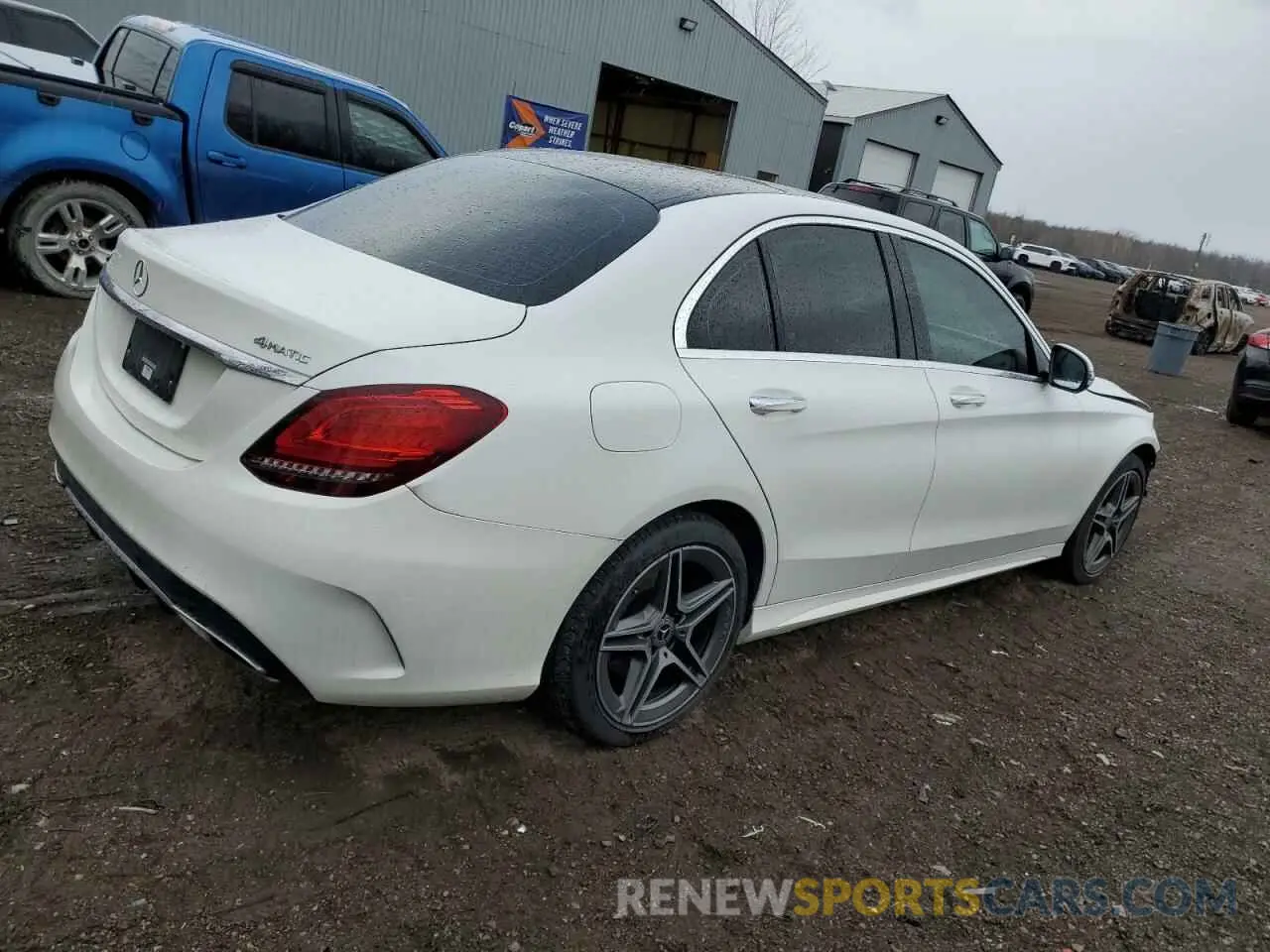 3 fotografías del automóvil dañado 55SWF8EB3KU317243 MERCEDES-BENZ C-CLASS 2019