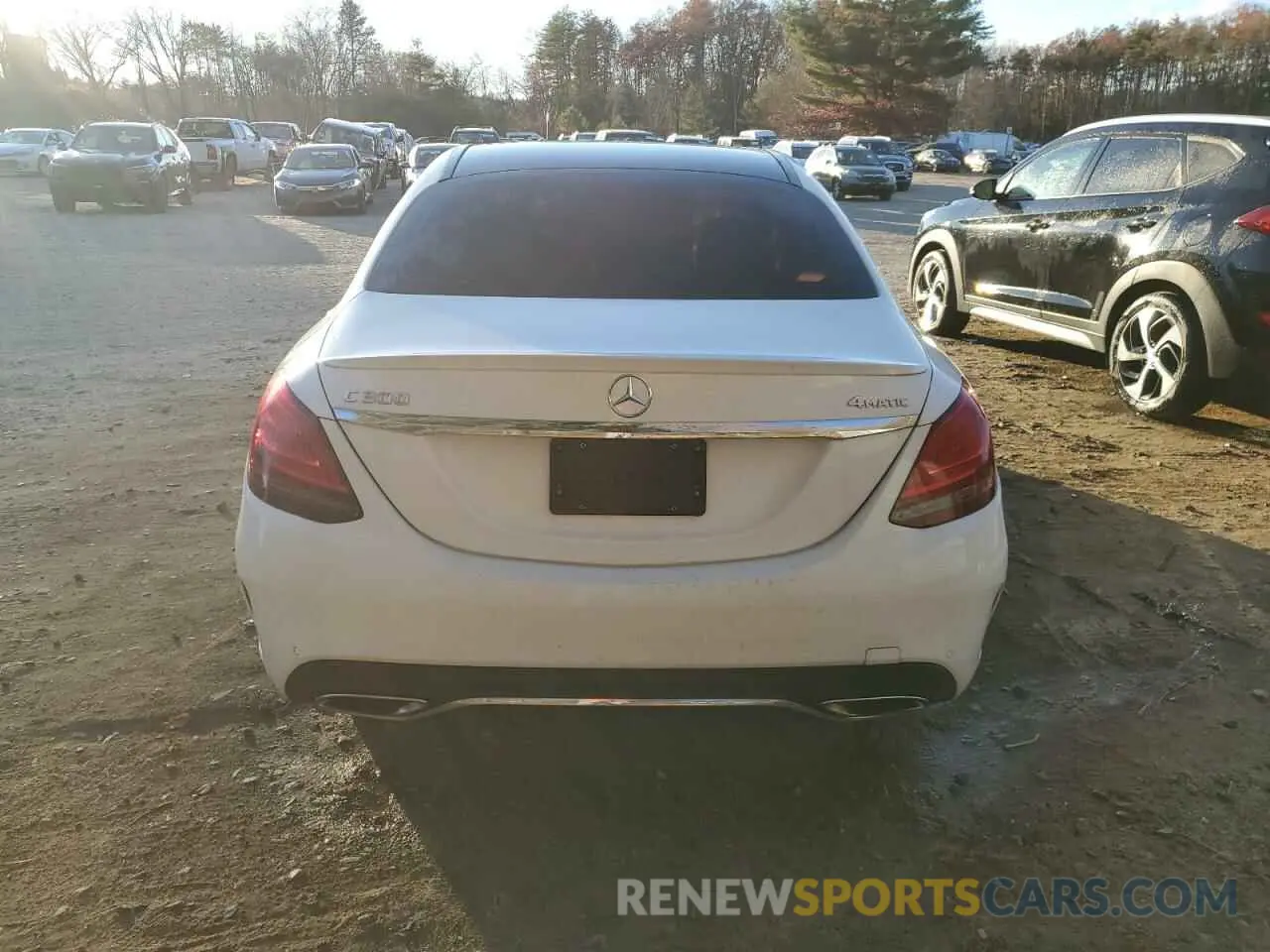 6 fotografías del automóvil dañado 55SWF8EB5KU311105 MERCEDES-BENZ C-CLASS 2019