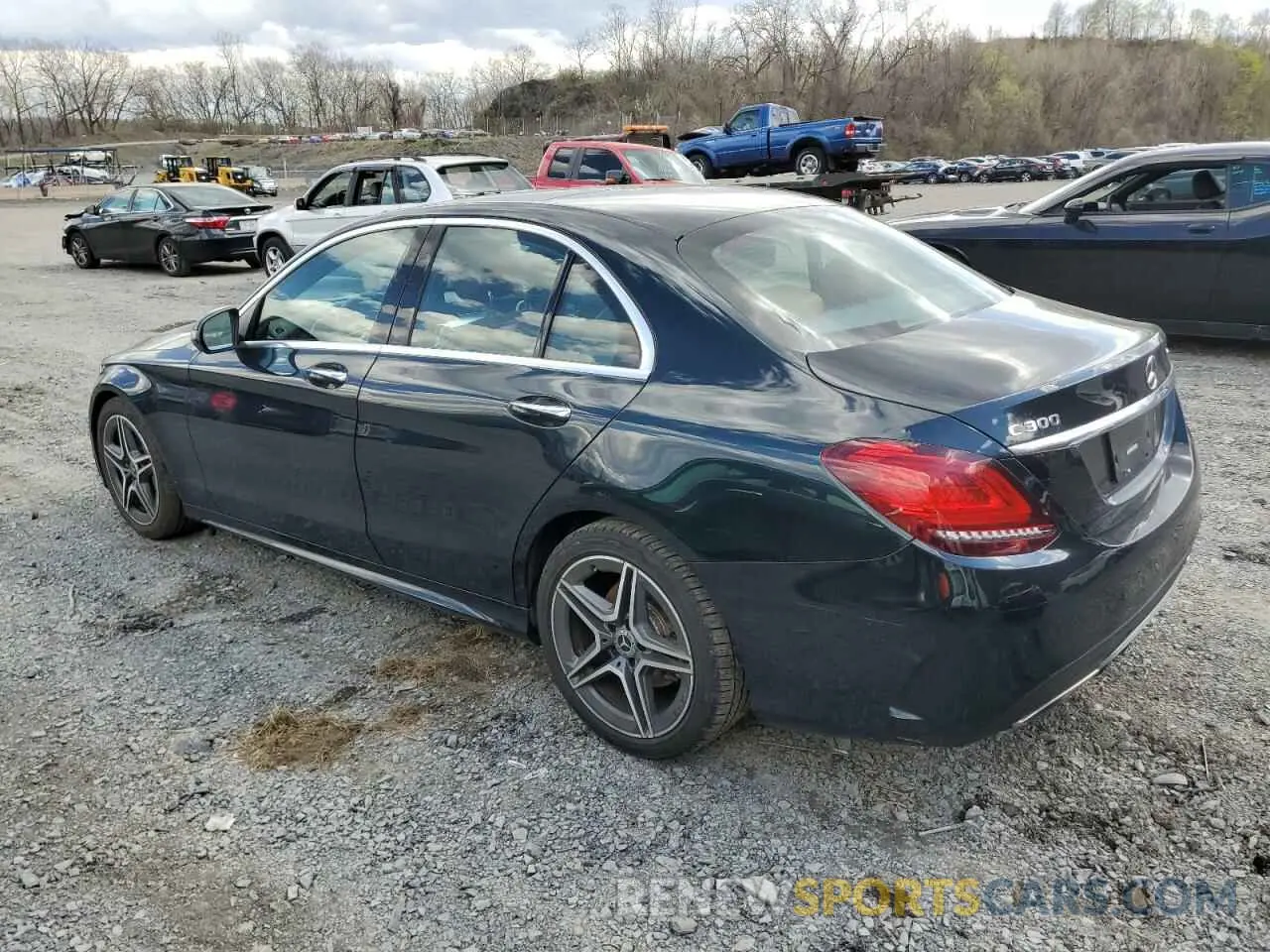 2 fotografías del automóvil dañado 55SWF8EB6KU292709 MERCEDES-BENZ C-CLASS 2019