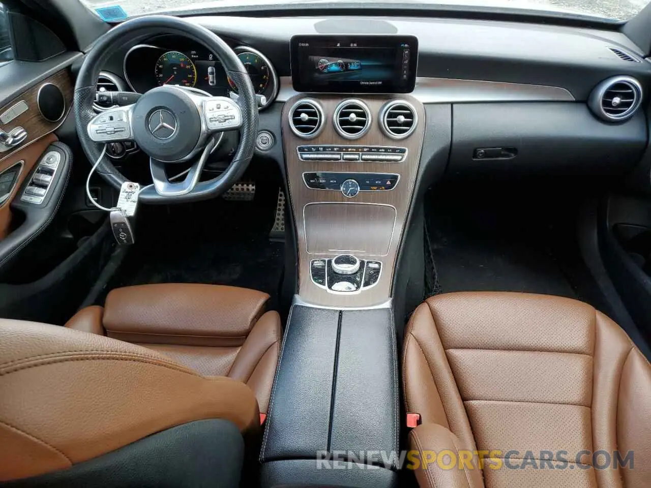 8 fotografías del automóvil dañado 55SWF8EB6KU292709 MERCEDES-BENZ C-CLASS 2019