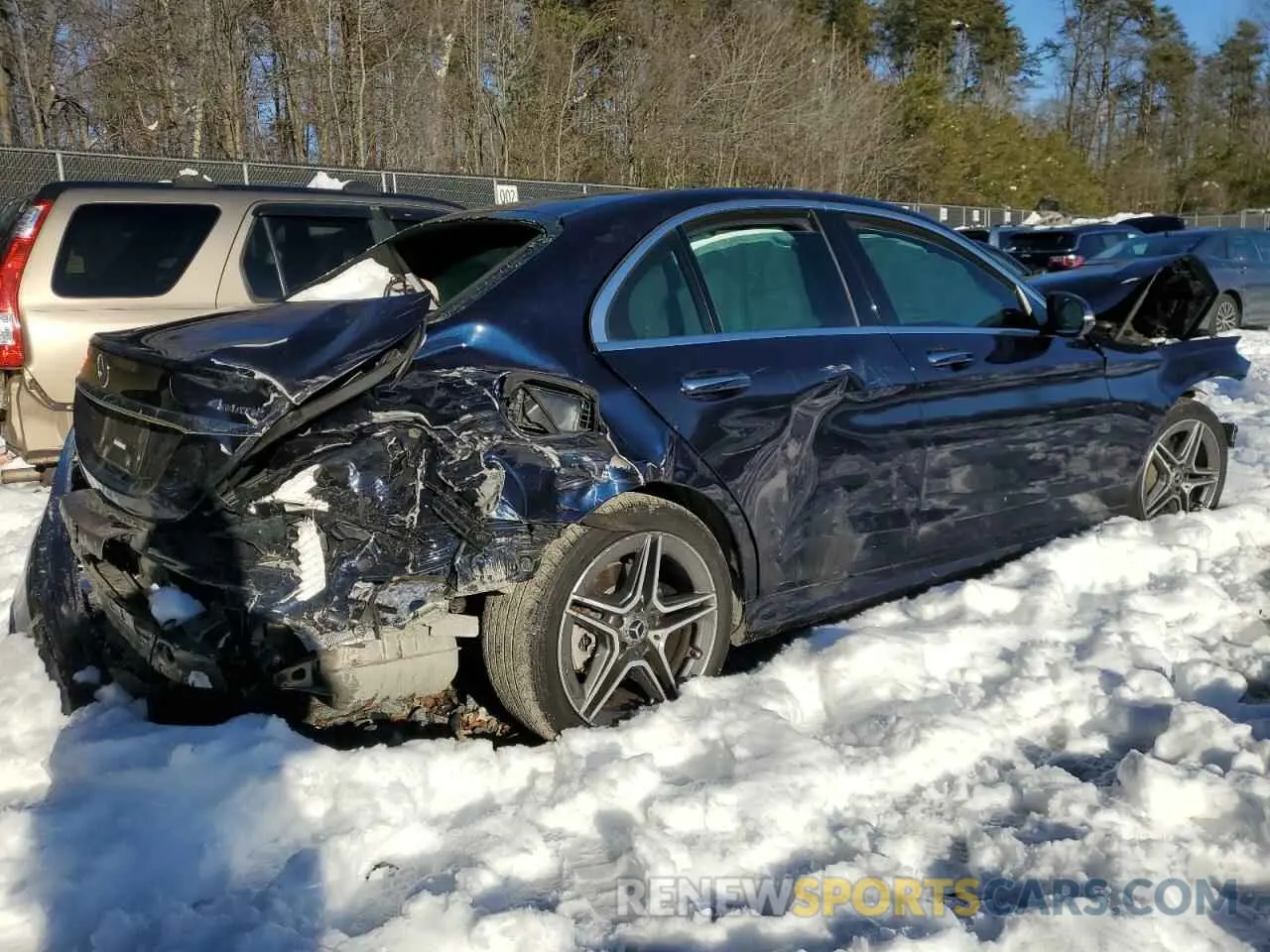 3 fotografías del automóvil dañado 55SWF8EB7KU283677 MERCEDES-BENZ C-CLASS 2019