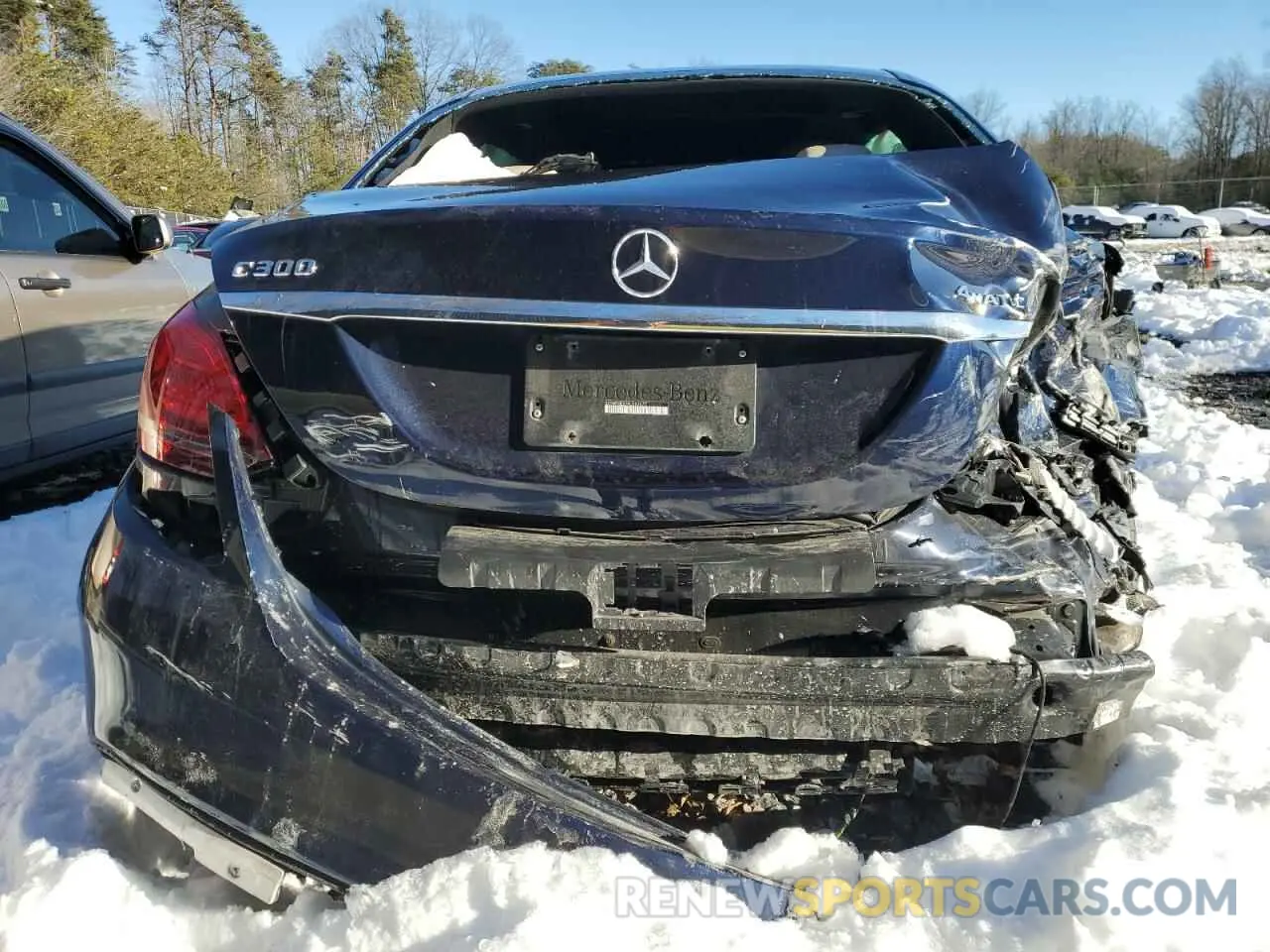 6 fotografías del automóvil dañado 55SWF8EB7KU283677 MERCEDES-BENZ C-CLASS 2019