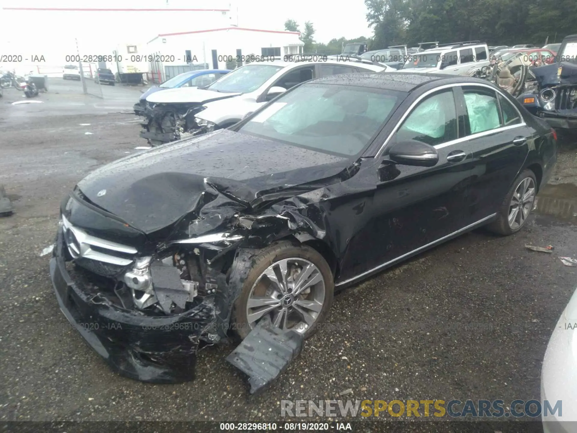 2 fotografías del automóvil dañado 55SWF8EB8KU306061 MERCEDES-BENZ C-CLASS 2019