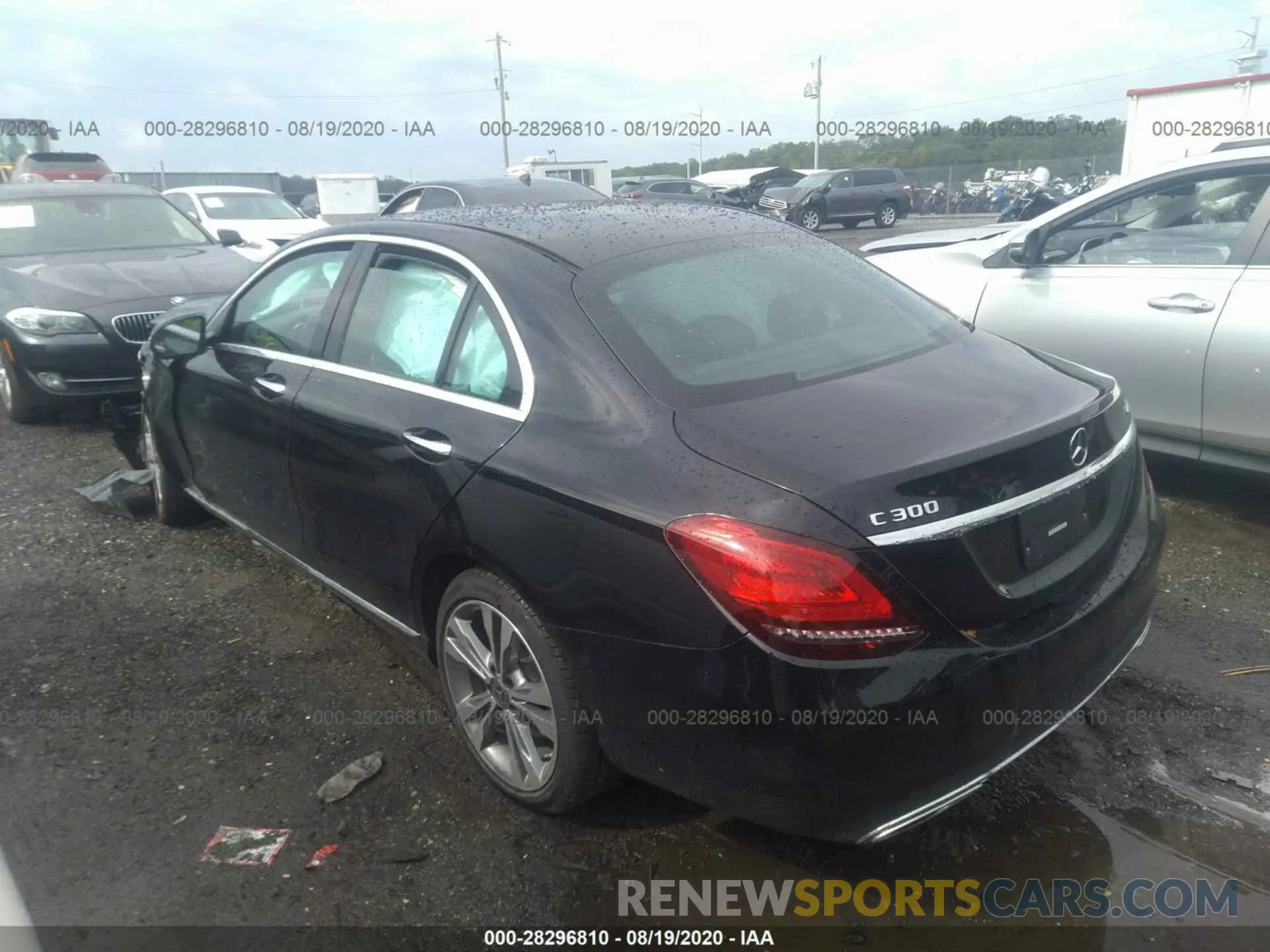 3 fotografías del automóvil dañado 55SWF8EB8KU306061 MERCEDES-BENZ C-CLASS 2019