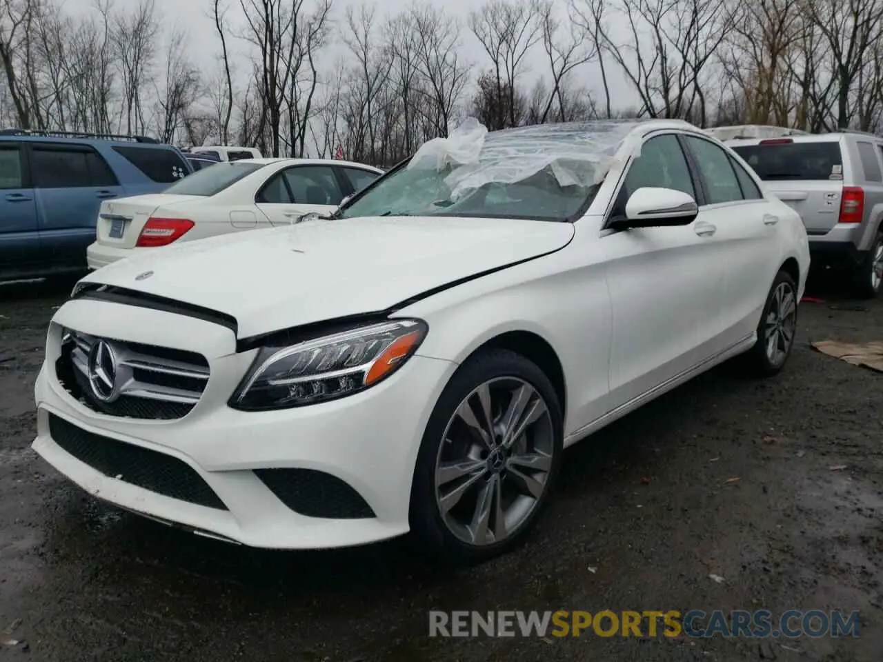 1 fotografías del automóvil dañado 55SWF8EB9KU304268 MERCEDES-BENZ C-CLASS 2019