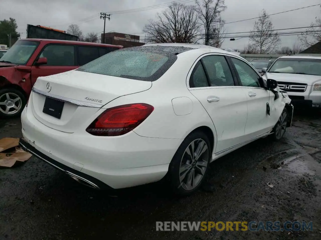 3 fotografías del automóvil dañado 55SWF8EB9KU304268 MERCEDES-BENZ C-CLASS 2019