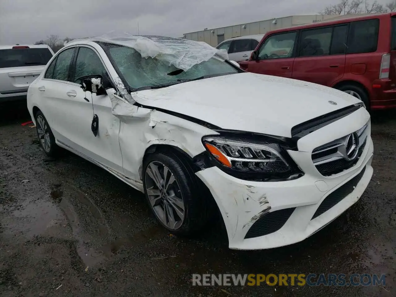 4 fotografías del automóvil dañado 55SWF8EB9KU304268 MERCEDES-BENZ C-CLASS 2019