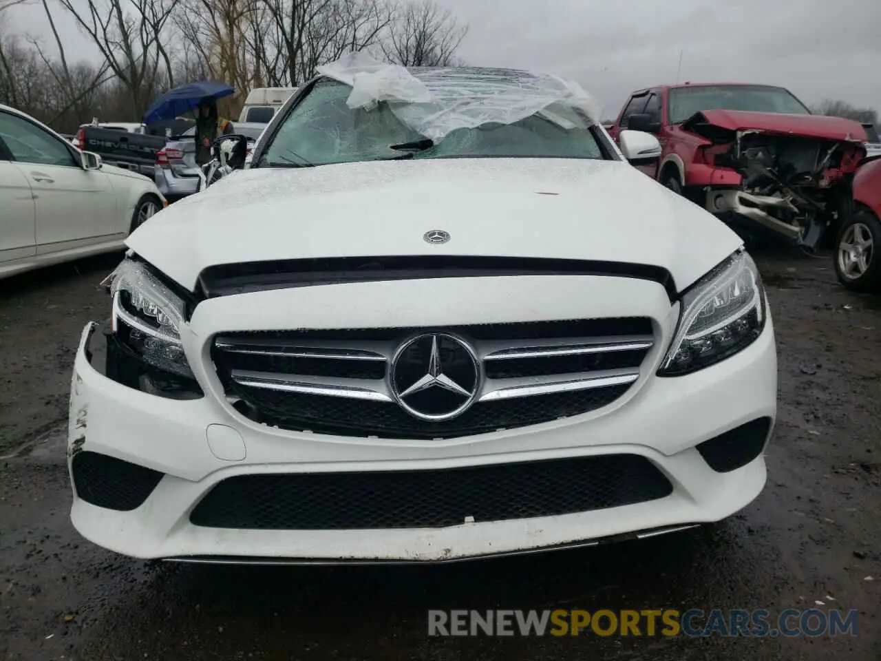 5 fotografías del automóvil dañado 55SWF8EB9KU304268 MERCEDES-BENZ C-CLASS 2019