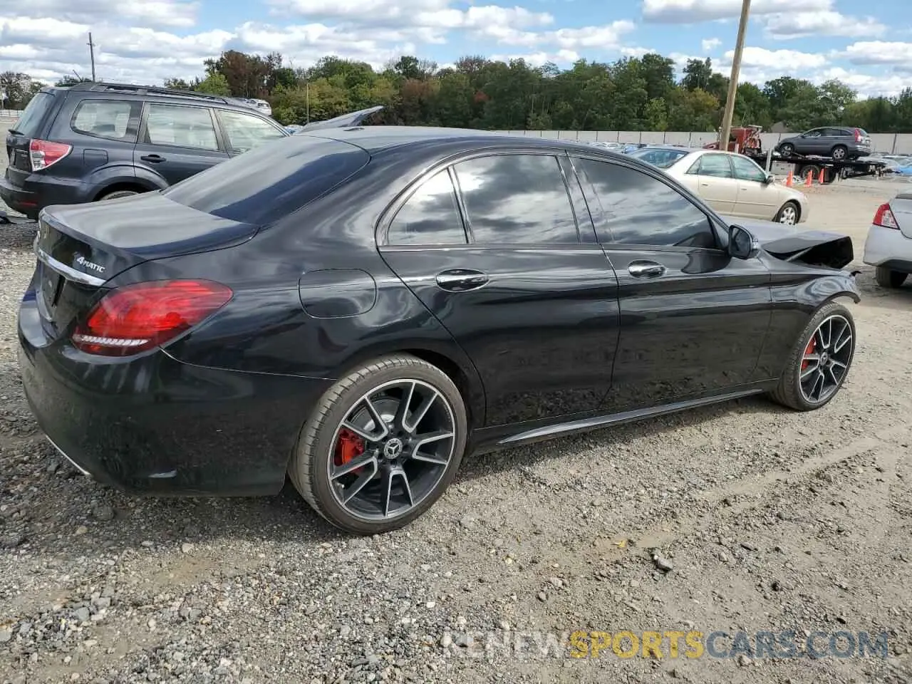 3 fotografías del automóvil dañado 55SWF8EBXKU299162 MERCEDES-BENZ C-CLASS 2019