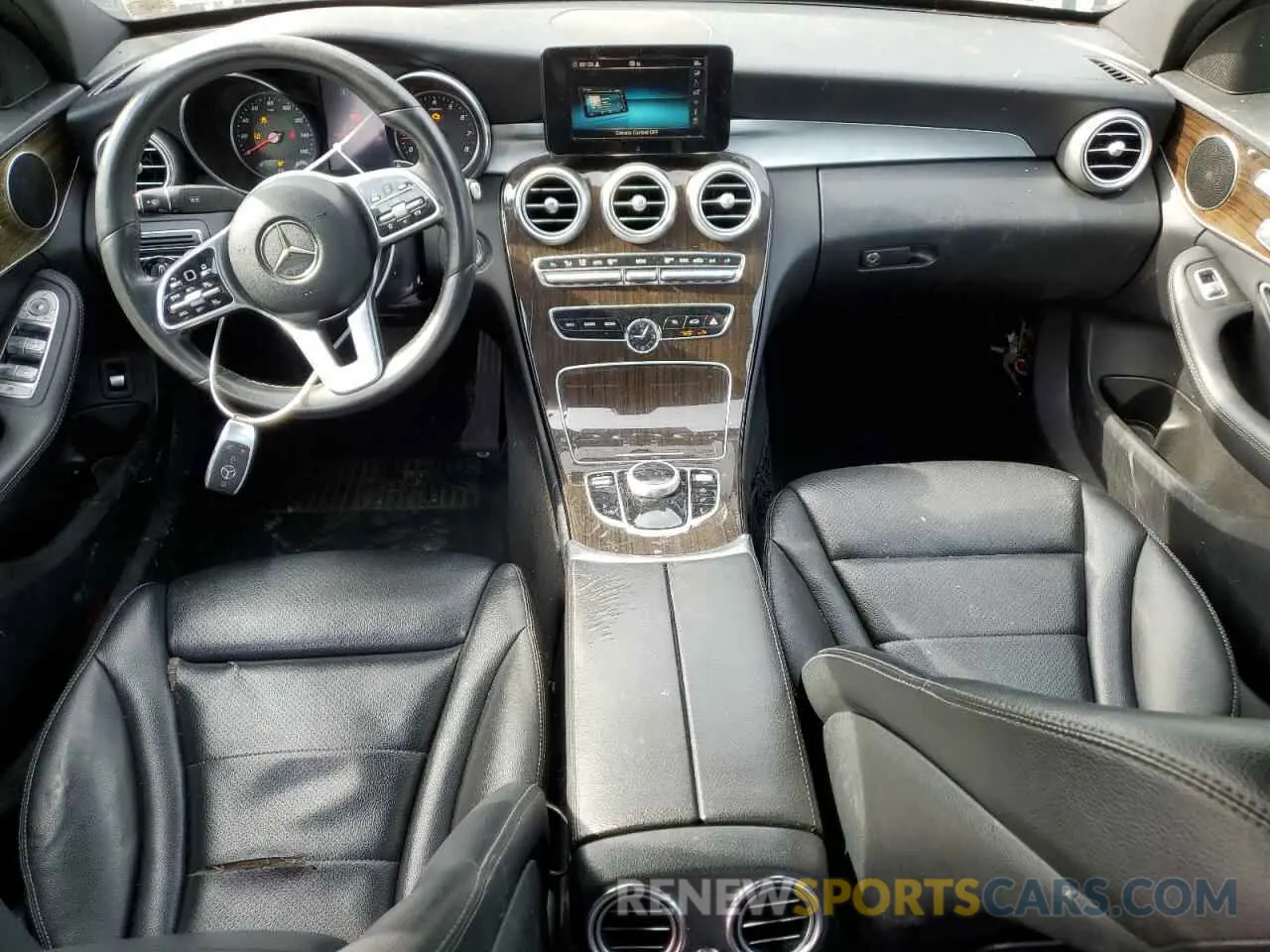 8 fotografías del automóvil dañado 55SWF8EBXKU301279 MERCEDES-BENZ C-CLASS 2019