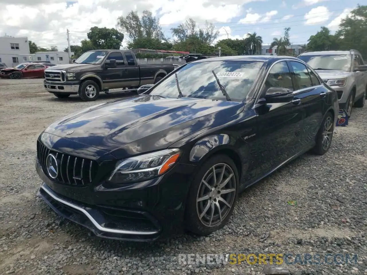 2 fotografías del automóvil dañado 55SWF8GB3KU315876 MERCEDES-BENZ C-CLASS 2019