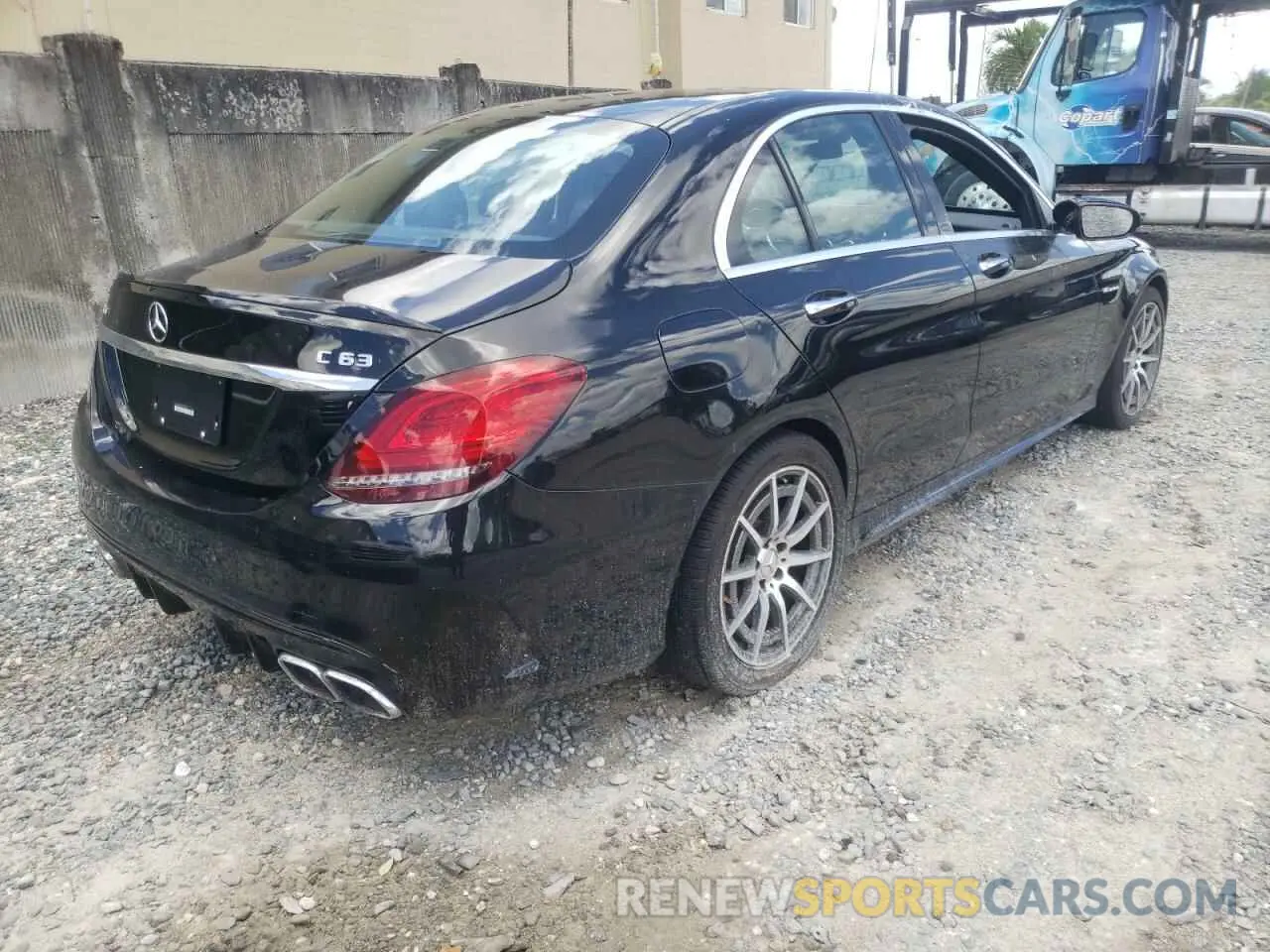 4 fotografías del automóvil dañado 55SWF8GB3KU315876 MERCEDES-BENZ C-CLASS 2019