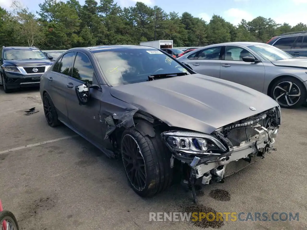 1 fotografías del automóvil dañado 55SWF8HB0KU277621 MERCEDES-BENZ C-CLASS 2019