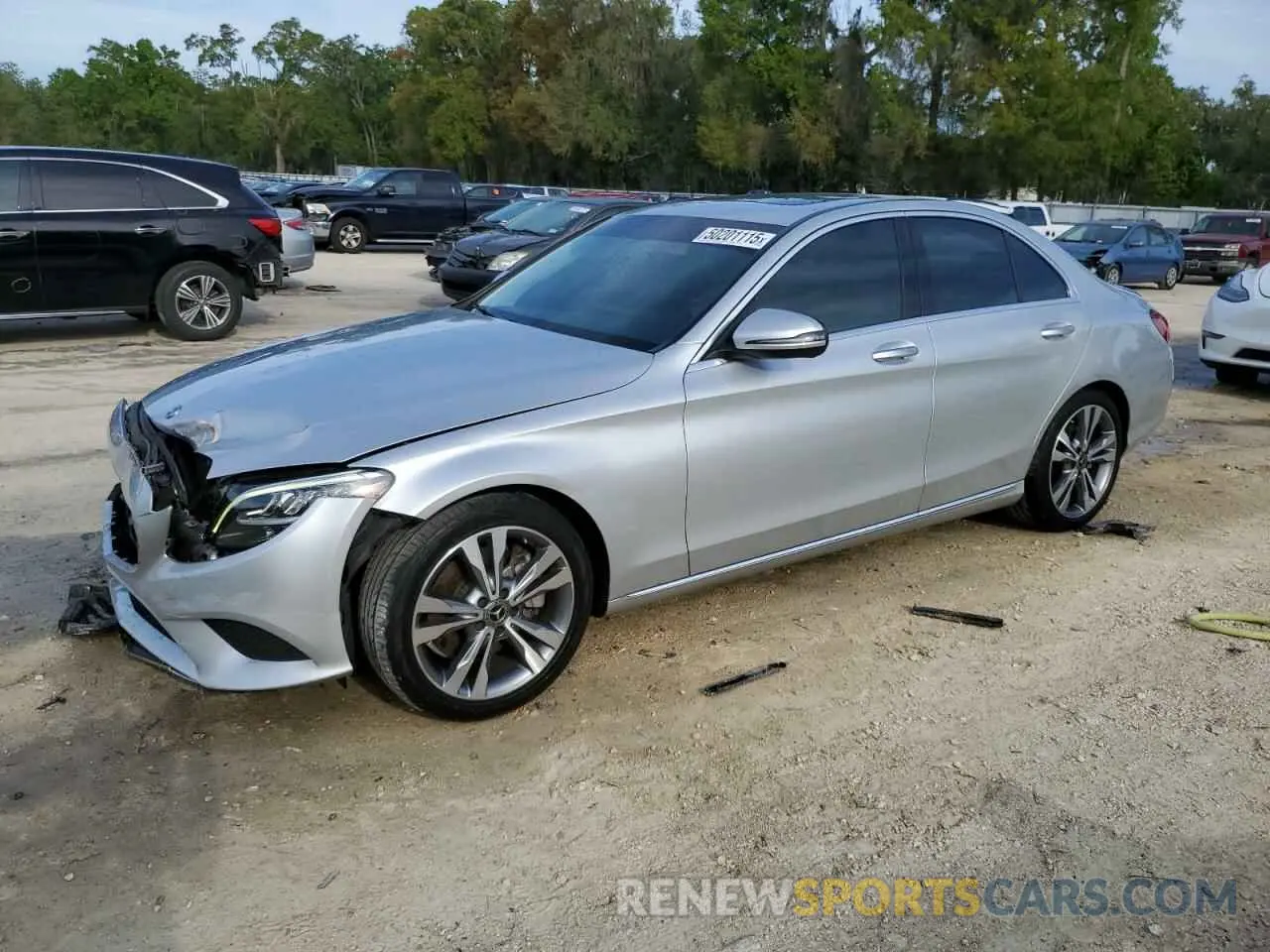 1 fotografías del automóvil dañado WDDWF8DB1KR481108 MERCEDES-BENZ C-CLASS 2019